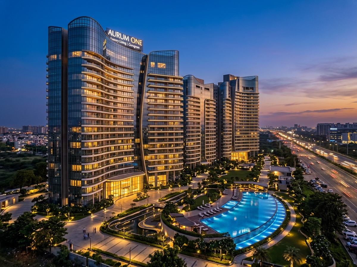Aurum One luxury high-rise condominium along Dwarka Expressway Gurugram